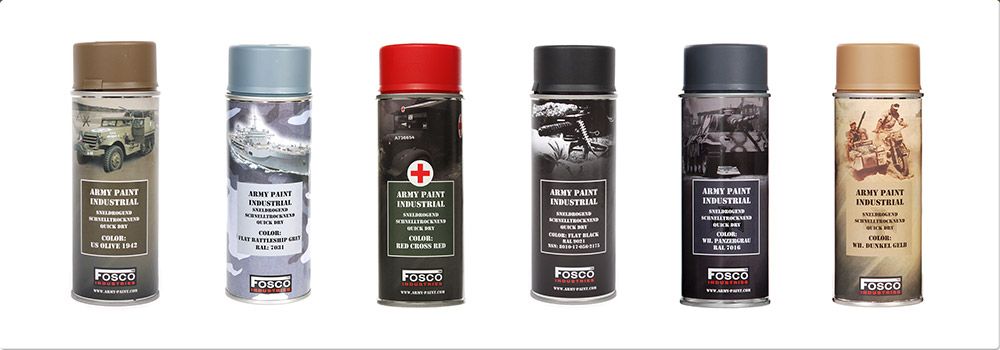 Fosco Industrial Army Paint Spray cans